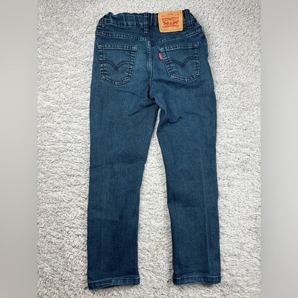 Levi's Jeans Boys 7 Slim 511 Straight Dark Wash Casual Adjustable Waist Denim - Picture 4 of 4